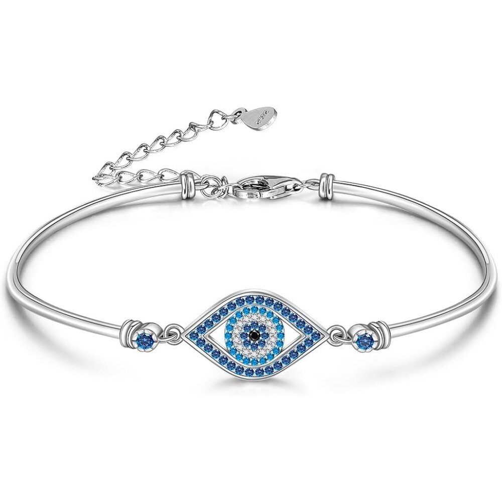 Evil Eye Bracelets For Women 925 Sterling Silver Greek Blue Evil Eye Bracelet Fo